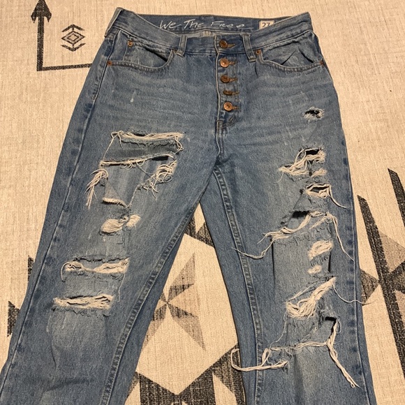 High waisted Free People blue jeans - Picture 4 of 6